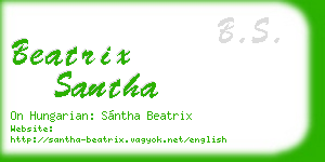 beatrix santha business card